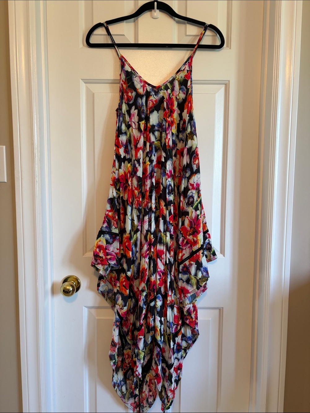 La Vie En Rose Floral Multicolor Swim Coverup - Pink, Red, Blue, Green